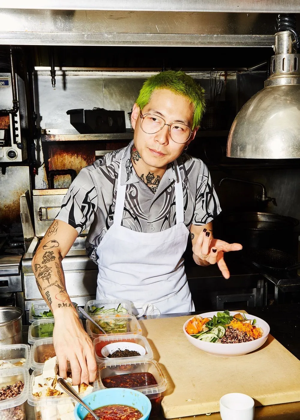 Chef en su cocina